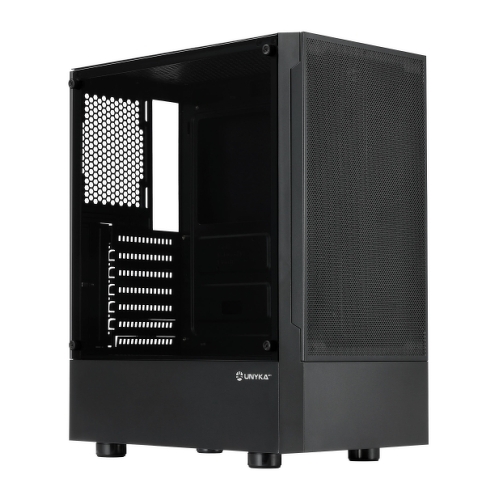 Unykach Aero C35 ATX Enclosure - Fonte de alimentação de 500 W incluída - Tamanho de disco suportado 3,5", 2,5" - USB-A 3.0 e áudio - Unykach UK52135