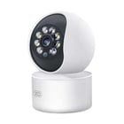 Câmara de Segurança Wifi XO - Resolução 3mpx 2304x1296 - Deteção de movimento 0-10m - Visão nocturna - Intercomunicador de voz - Gravação em loop - Rotação ajustável - Suporta MicroSD até 128Gb - Cor Branco - XO XOCR01