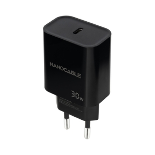 Nanocable Cargador de Pared USB-C/PD 30W - Color Negro - Nanocable 302352