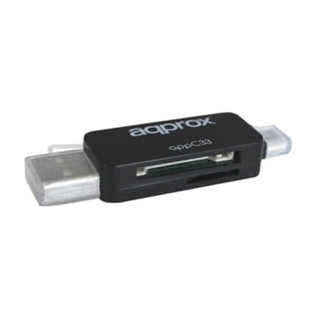 Adaptador de cartões SD&#47;Micro SD para USB&#47;Micro USB OTG - Aprox. APPC33