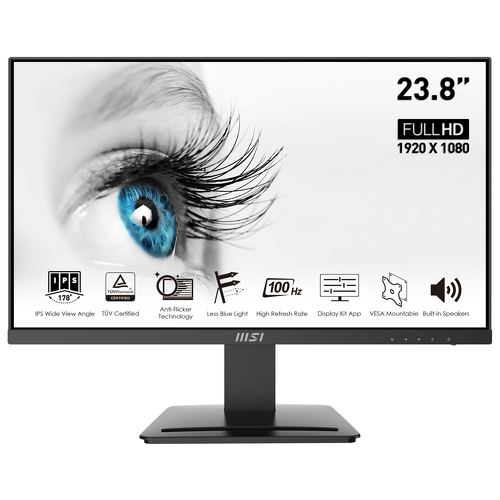 Monitor MSI PRO MP243X 24\" (23,8\") FHD IPS 100Hz 1ms 250nits EyesErgo, LBLPro - MSI 9S6-3PB5CH-047