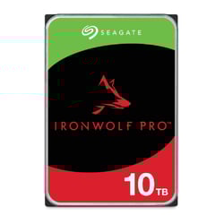 SEAGATE Ironwolf PRO Enterprise NAS HDD 10TB 7200rpm 6Gb/s SATA 256MB cache 8.9cm 3.5inch 24x7 for NAS RAID Rackmount Systeme BLK - Seagate ST10000NT001