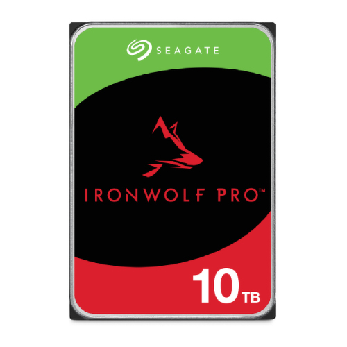 SEAGATE Ironwolf PRO Enterprise NAS HDD 10TB 7200rpm 6Gb/s SATA 256MB cache 8.9cm 3.5inch 24x7 for NAS RAID Rackmount Systeme BLK - Seagate ST10000NT001