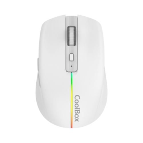 Coolbox W01 Raton Gaming Inalambrico 1600dpi - 6 Botones - Iluminacion RGB - Color Blanco - Coolbox COO-MOU-W01-W