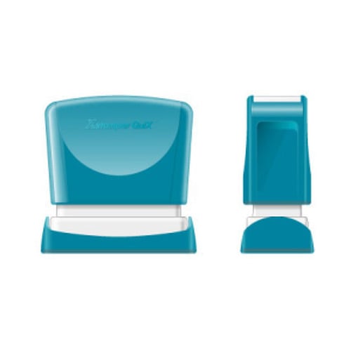 Carimbo 11x25mm Azul Xstamper Quix Q04E 1un - Xstamper XST-Q04E
