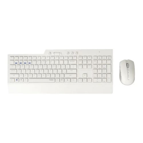 Kit Teclado + Rato RAPOO 8200T Multi-mode Wireless Desktop Combo Set White - Rapoo 00192495