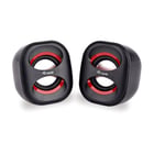 Equip Life Mini Colunas USB 2.0 6W - Conector Jack 3.5mm - Cabo de Controlo - Cor Preto/Vermelho - Equip 245331