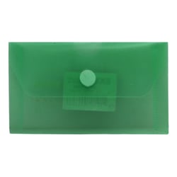 Bolsa Envelope 105x65mm Fecho Velcro Plástico Verde - Outras 1003881