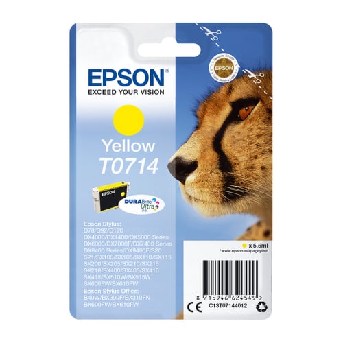EPSON TINTEIRO AMARELO D78/DX4000/5000/6000/70 C/FREQUENCIA - Epson C13T07144022