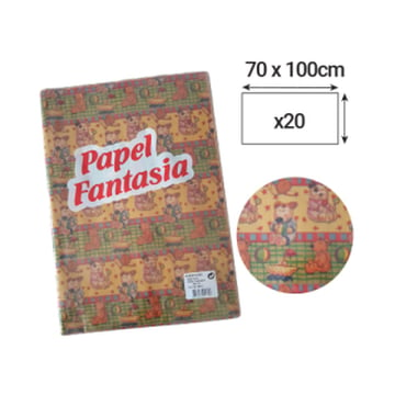 Papel Embrulho Fantasia Infantil 70x100cm 20 Folhas - Neutral 12320187