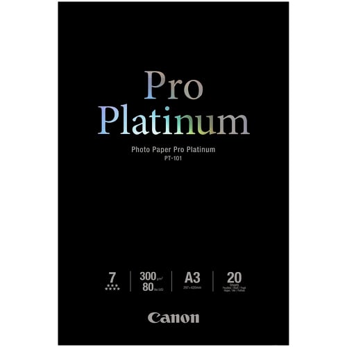 Photo Paper Pro Platinum PT-101 A3, 20 Folhas - Canon 2768B017