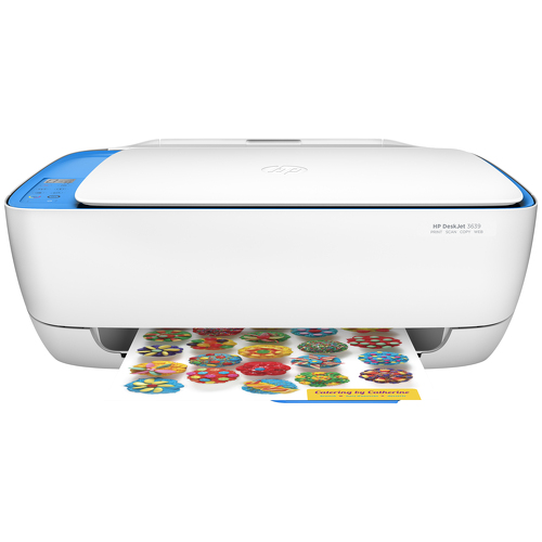 HP DeskJet 3639 All-in-One Printer, Jato de tinta térmico, Impressão a cores, 4800 x 1200 DPI, A4, Impressão directa, Azul, Branco - HP F5S43B
