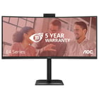 AOC MONITOR VA 34" 21:9 UWQHD CURVO 4MS 120HZ HDMI DP USB COLUNAS HAS CU34E4CW - AOC CU34E4CW