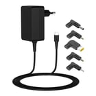 Carregador universal para portátil Leotec 45W USB-C Power Delivery 3.0 - 5 conectores diferentes - Proteção contra sobrecarga e curto-circuito - Leotec 241717