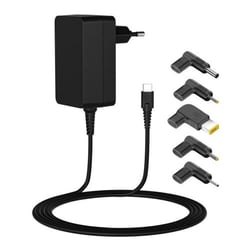 Carregador universal para portátil Leotec 45W USB-C Power Delivery 3.0 - 5 conectores diferentes - Proteção contra sobrecarga e curto-circuito - Leotec 241717