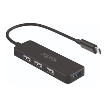 Aprox. hub USB-C com 3x USB 2.0 e 1x USB 3.0 - Velocidade até 5 Gbit&#47;s - Aprox. APPC48V2