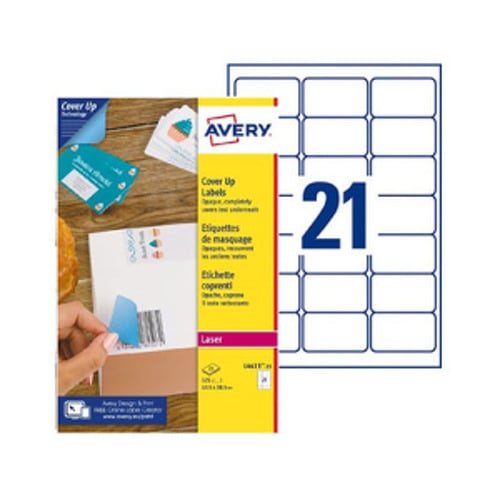 Etiquetas Ocultar 063,5x038,1mm 25Fls Avery 525un - Avery AVEL4613-25