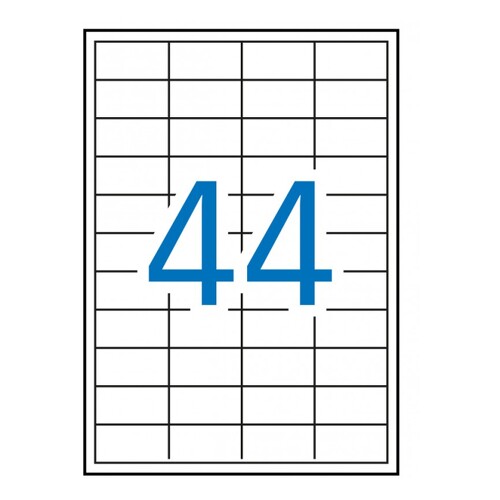 Etiquetas brancas permanentes Apli 48,5 x 25,4 mm - 100 folhas - APLI 166731