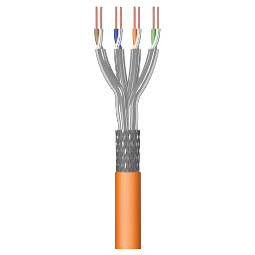 EWENT BOBINE CABO REDE CAT7 S/FTP AWG23/1 LSZH 305MT LARANJA - Ewent IM1228