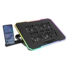 Cooler MARS GAMING MNBC7 RGB NOTEBOOK COOLER & STAND, 6X FANS, PHONE HOLDER, UP TO 16