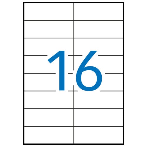 Apli Etiquetas Azuis Permanentes 105,0 x 37,0mm 100 Folhas - APLI 205626