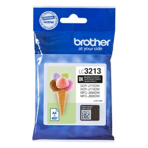 Tinteiro preto de alta capacidade. Duração estimada: até 400 páginas (segundo ISO/IEC 24711) - Brother LC3213BK
