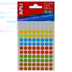 Etiquetas para Mini-Bolsas Apli Cores Sortidas Ø 8.0mm 3 Folhas - APLI 208186