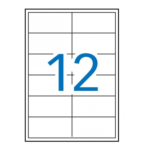 Etiquetas amovíveis brancas Apli 97 x 42,4 mm - Podem ser removidas sem deixar vestígios - 100 folhas - APLI 168626