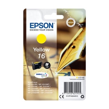 Cartucho de tinta amarelo original Epson T1624 - C13T16244012 - Epson C13T16244012