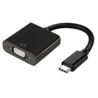 Conversor Aisens USB-C para VGA - USB-C/M-HDB15/H - 15cm - Cor preta - Aisens A109-0347