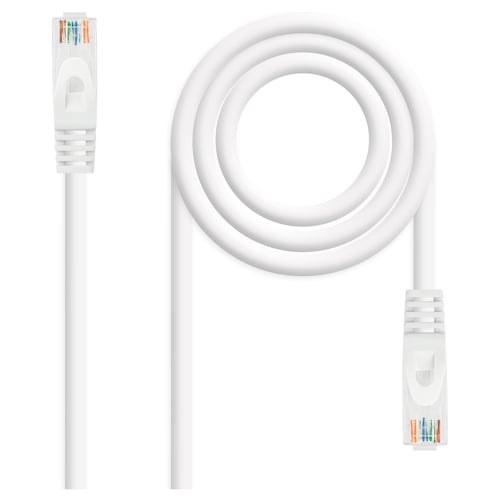 Cabo de rede nanocabo RJ45 LSZH Cat.6a UTP AWG24 0,50m - Cor branca - Nanocable 10.20.1800-W