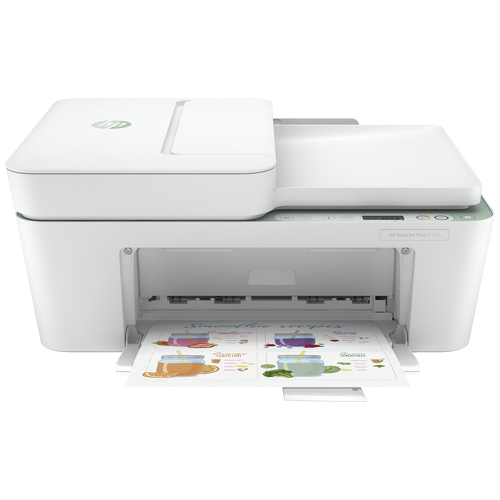 HP DeskJet Plus 4122 All-in-One Printer, Jato de tinta térmico, Impressão a cores, 4800 x 1200 DPI, Cópia a cores, A4, Branco - HP 7FS85A