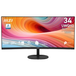 Monitor MSI PRO MP341CQ E12 Curvo de 34 polegadas, 120 Hz, 4 ms, HDMI, DP - MSI 9S6-3PB2CT-047