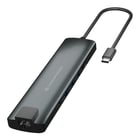 Estação de ancoragem USB-C 9 em 1 da Conceptronic DONN06G com 1x HDMI, 1x USB-C PD, 1x USB-C Data, 3x USB 3.0, 1x SD, 1x MicroSD/TF, 1x Gigabit LAN - Conceptronic DONN06G