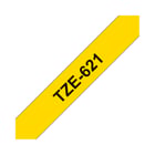 Fita Laminada 09mmx8mts Fundo Amarelo / Texto Preto - Brother BROTZ621