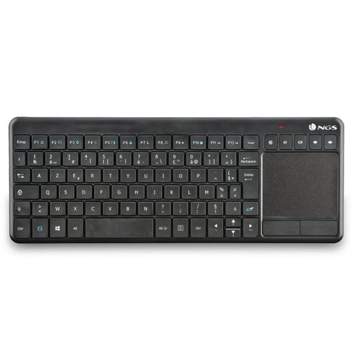 Teclado multimédia de 2,4 GHz sem fios NGS com touchpad e teclas multimédia - Layout francês - Preto - NGS 288182