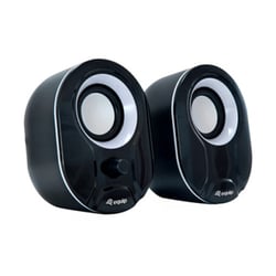 Equip Life Colunas 2.0 USB 6W - Conector Jack 3,5 mm - Controlo do altifalante - Cor Preto/Branco - Equip 245333