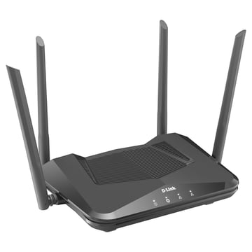 Router WiFi sem fios D-Link 6 AX1500 - Até 1500Mbps - 4 portas RJ45 10/100 Mbps - 4 antenas externas - MU-MIMO - OFDMA - Cor preta - D-Link DIR-X1560