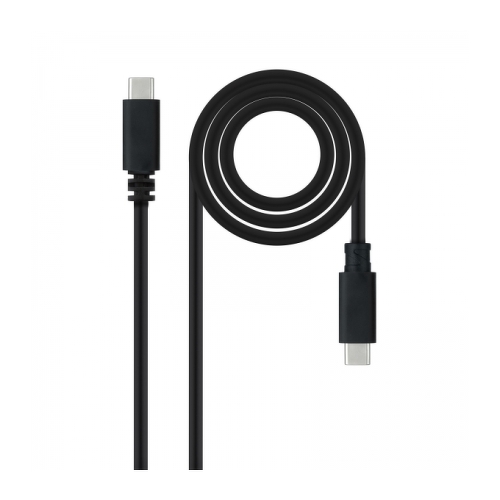 Cabo USB Nanocable USB 2.0 3A - Tipo USB-C/M-USB-C/M - 1,5 m - Preto - Cor preta - Nanocable 275742