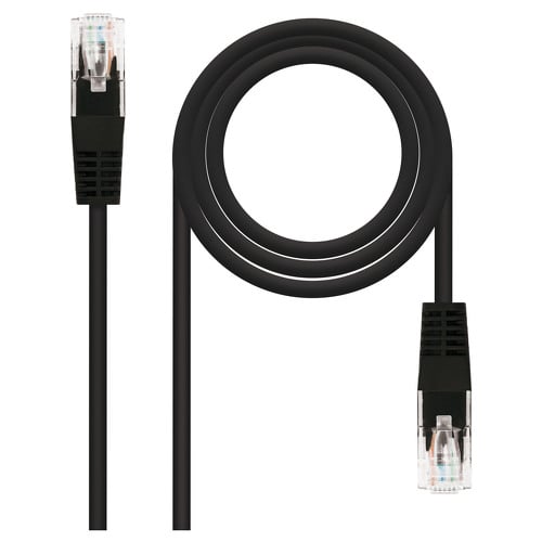 Cabo de rede nanocabo Patch cord RJ45 Cat.6 UTP AWG24 3m - Cor preta - Nanocable 10.20.0403-BK