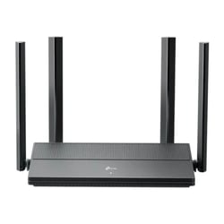 TP-Link EX141 Router sem fios AX1500 WiFi 6 Dual Band - 4 portas RJ-45 - MU-MIMO - WPA3 - 4 antenas exteriores - Cor preta - TP-Link 305687