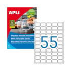 Etiquetas amovíveis 36,8x23,8 100 folhas A4 5500un - APLI APL3051