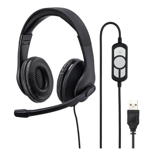Auscultadores HAMA Headset com micro  "HS-USB300" - 139924 - Hama 00139924