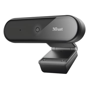 Trust Tyro Webcam Full HD 1080p USB 2.0 - Microfone incorporado - Focagem automática - Ângulo de visão de 64º - Tripé incluído - Cabo de 1,50 m - Preto - Trust 23637