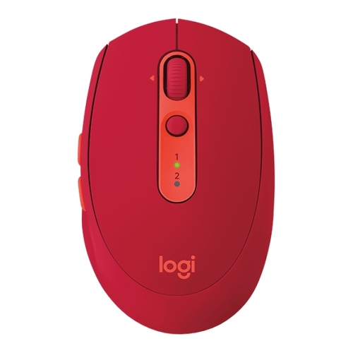 Logitech M590 Silent Wireless USB 1000dpi Mouse - Silencioso - 7 botões - Mão direita - Vermelho - Logitech 910-005199