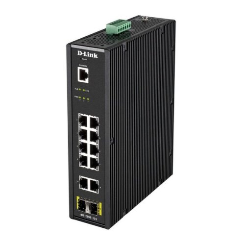 Switch Industrial D-Link 10 Portas Gigabit + 2 SFP - D-Link DIS-200G-12S