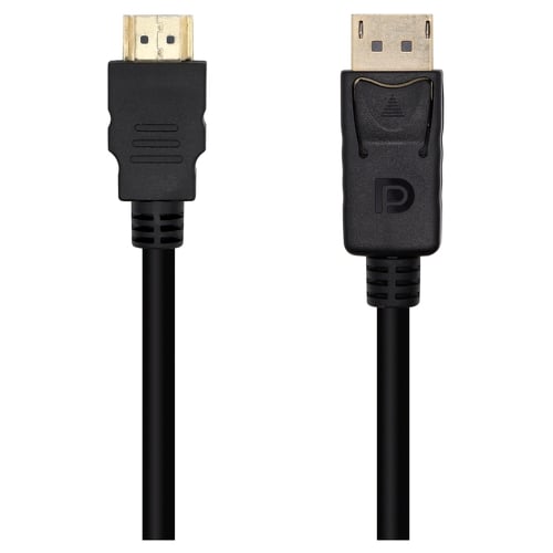 Cabo conversor Aisens Displayport para HDMI - DP/M-HDMI/M - 1,0 m - Cor preta - Aisens A125-0459