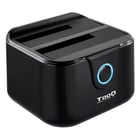 Estação de ancoragem USB 3.0 Tooq - HDD/SSD 2,5", 3,5" SATA I,II,III - Botão de clonagem - Cópia de segurança - Preto - Tooq TQDS-802B