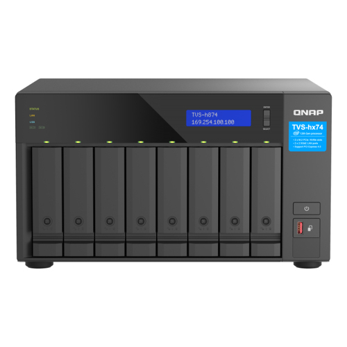 NAS QNAP 8-Bay i5-12400 6C/12T 4.4GHz/32GB/2 x 2.5GbE (2.5G/1G/100M/10M)/USB/Tower - QNAP TVSH874I532G