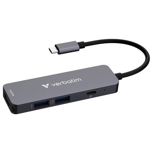 VERBATIM DOCK 4K USB-C 1xHDMI 1xUSB-C PD 1xUSB-A 3.2 1XUSB-A 2.0 PD100W - Verbatim 32155